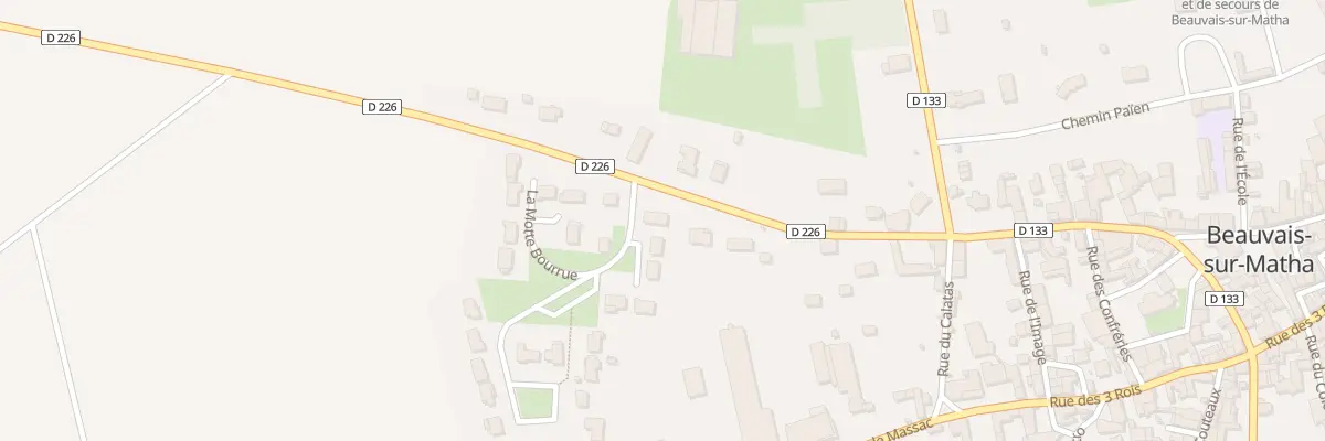 Plan du 25 Rue Lot de la Motte Bourrue à Beauvais-sur-Matha