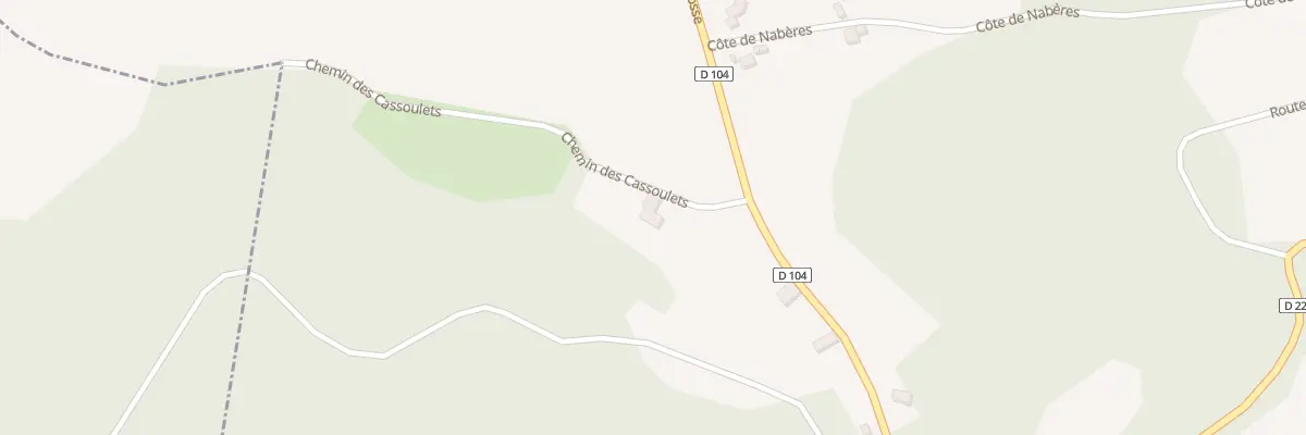 Plan du 1 Che des Cassoulets à Lalongue