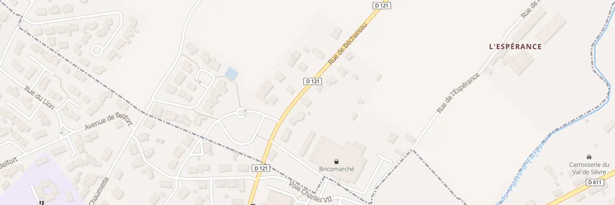 Plan du 50 Rue de Béchereau à Exireuil