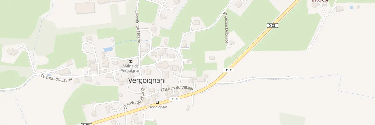 Plan du 14 Che du Village à Vergoignan