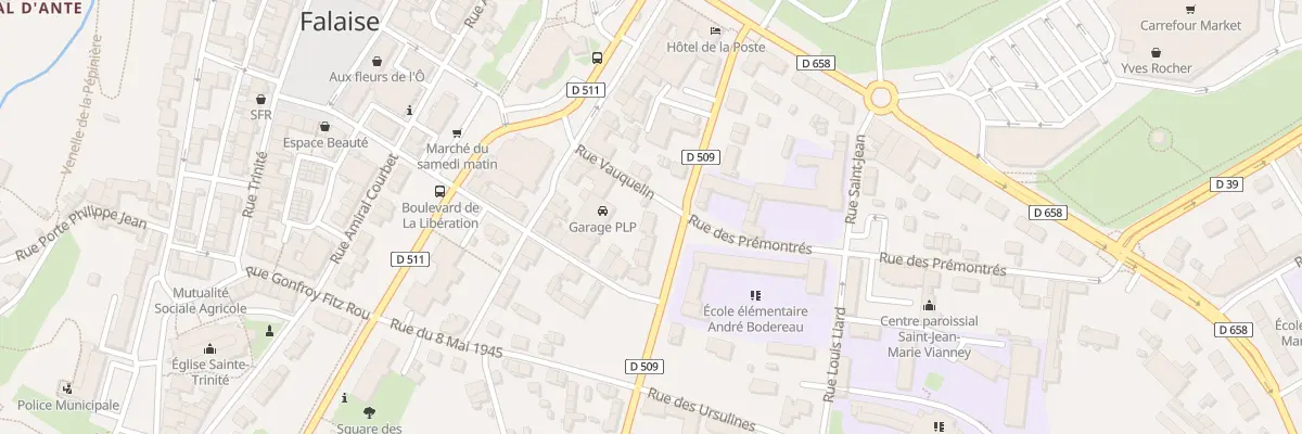 Plan du 12 Rue Vauquelin à Falaise