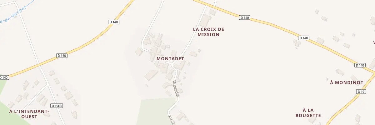 Plan du 58 Montadet à Romagne