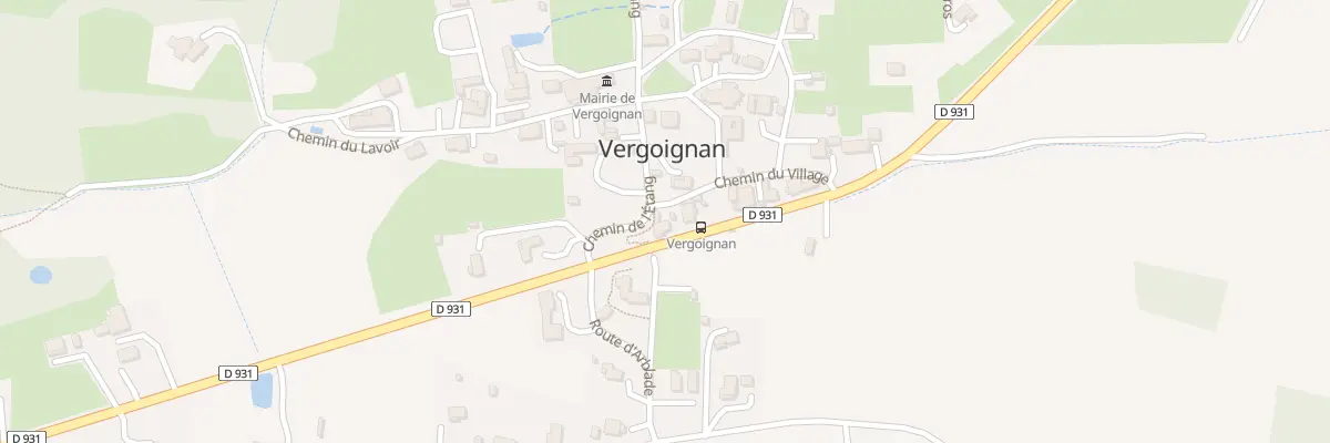 Plan du 2 Che du Village à Vergoignan