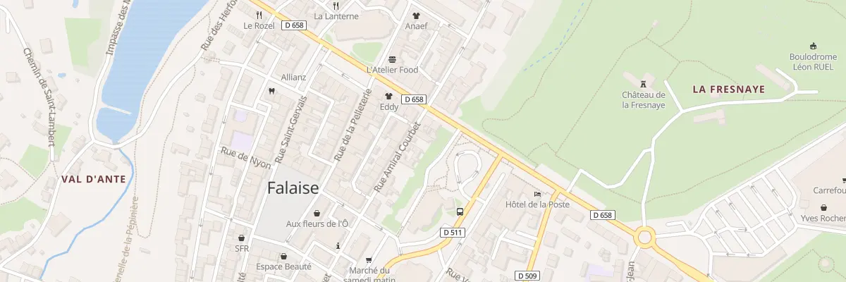 Plan du 3 Rue Amiral Courbet à Falaise