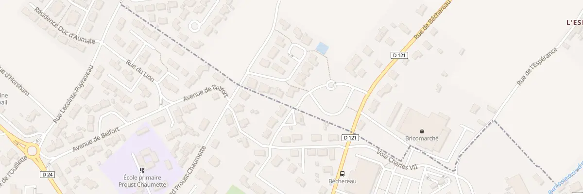 Plan du 8 Rue des Aubépines à Exireuil