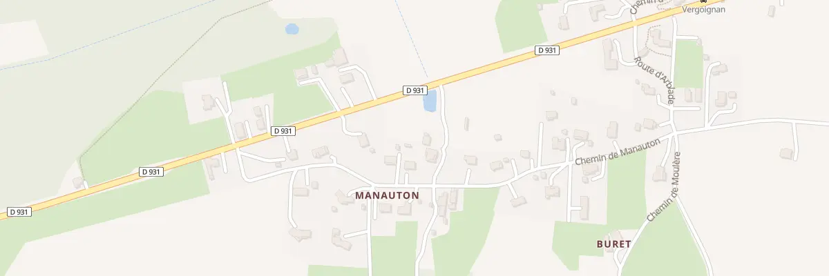 Plan du 18 Che de Manauton à Vergoignan
