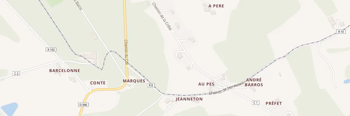 Plan du 444 Che de la Crête à Lannux