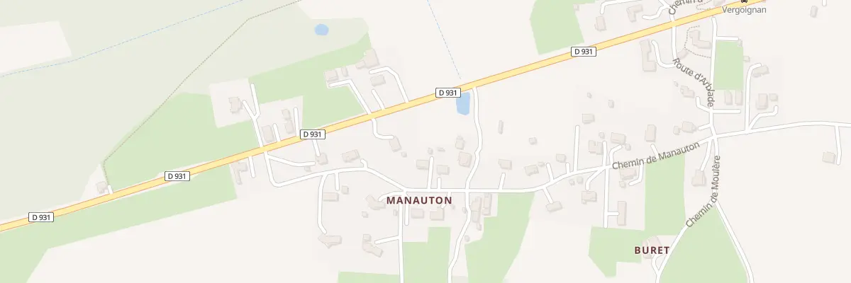Plan du 20 Che de Manauton à Vergoignan