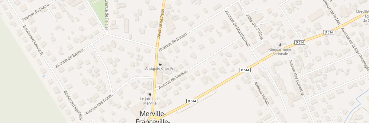 Plan du 9 Av de Verdun à Merville-Franceville-Plage