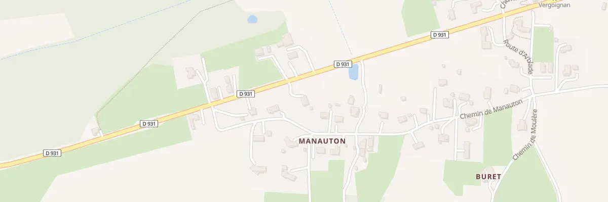 Plan du 22 Che de Manauton à Vergoignan
