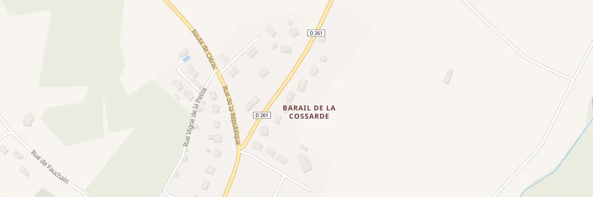 Plan du 5567 Barail de la Cossarde à Cercoux