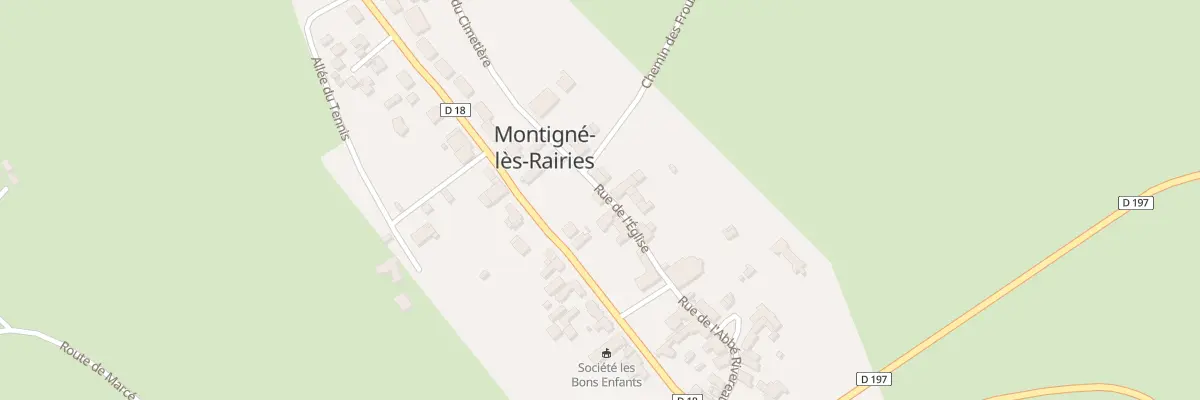 Plan du 6 Rue de la Mairie à Montigné-lès-Rairies