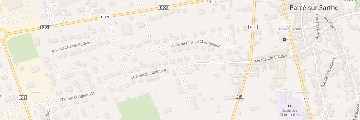 Plan du 9 Che du Bâtiment à Parcé-sur-Sarthe