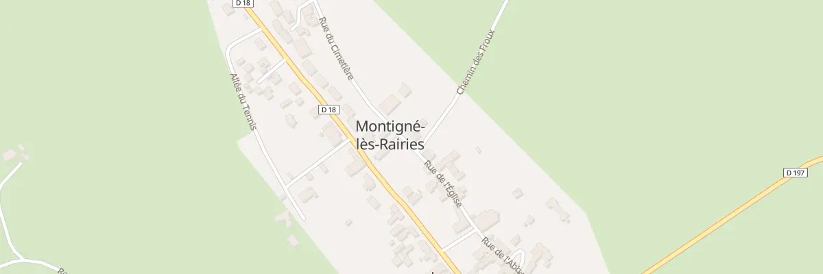 Plan du 20 Rue du Cimetière à Montigné-lès-Rairies