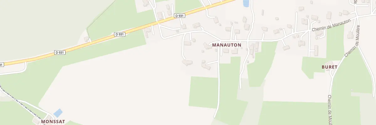 Plan du 25 Che de Manauton à Vergoignan