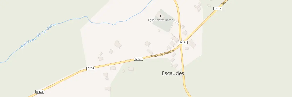 Plan du 14 Le Bourg à Escaudes