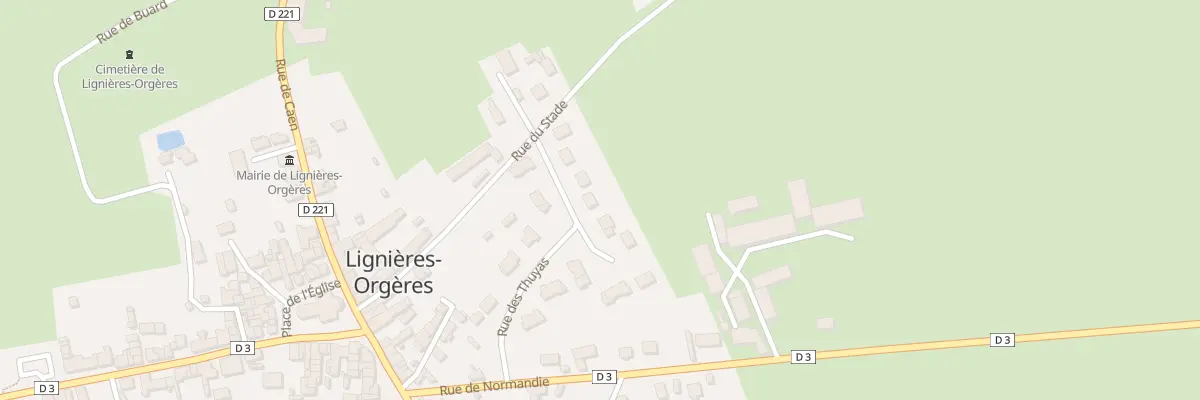 Plan du 24 Rue des Thuyas à Lignières-Orgères