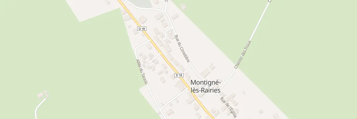 Plan du 18 Rue de la Mairie à Montigné-lès-Rairies