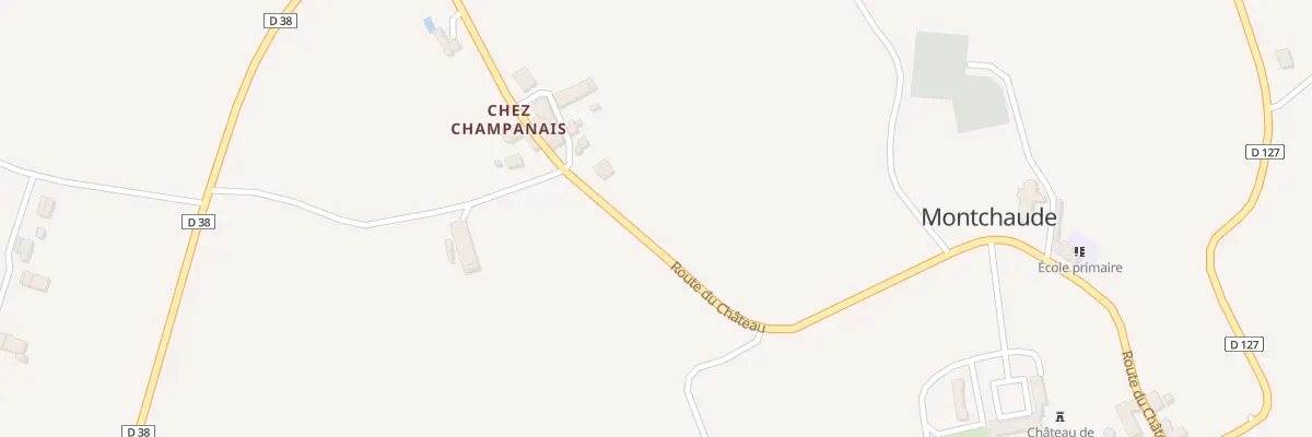 Plan du 38 Rte du Chateau à Montmérac