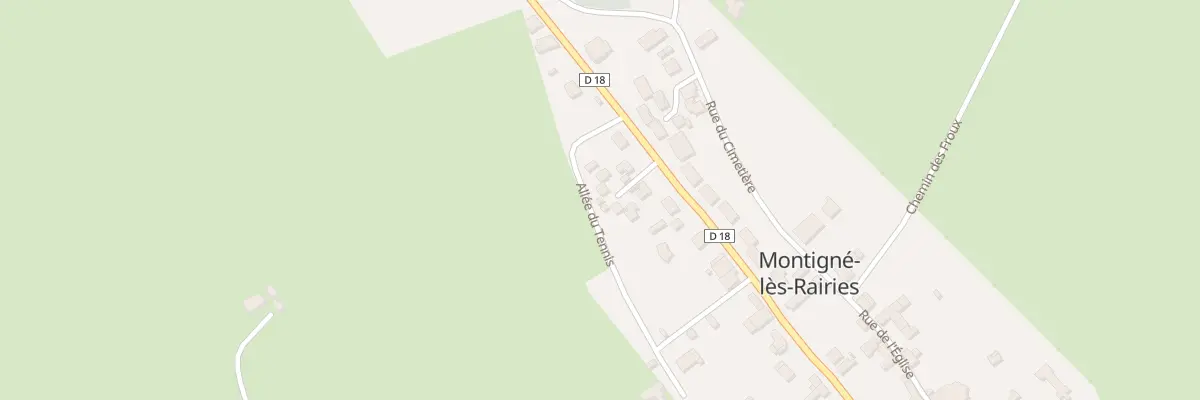 Plan du 2 Pl Jean Dutourd à Montigné-lès-Rairies