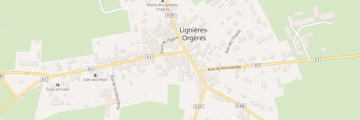 Plan du 3 Pl de l’Eglise à Lignières-Orgères
