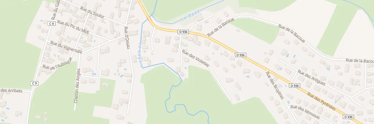 Plan du 1 Rue des Violettes à Bénéjacq