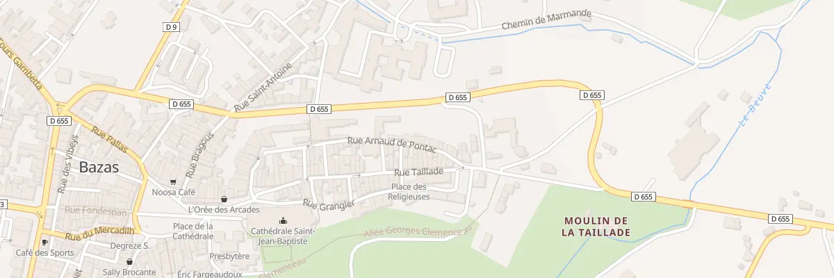 Plan du 34 Rue de Pontac à Bazas