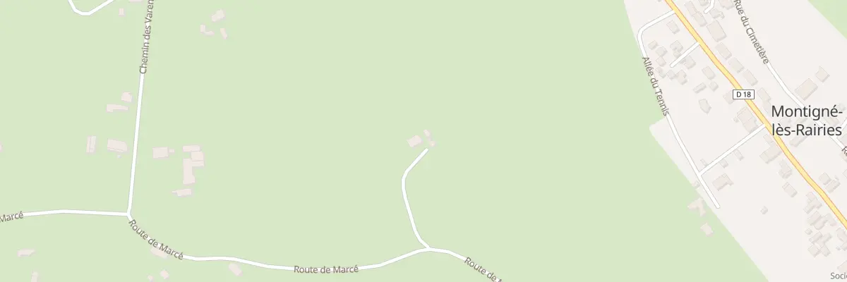Plan du 1 Che des Trois Journaux à Montigné-lès-Rairies