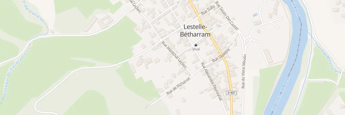 Plan du 7 Rue Marechal Leclerc à Lestelle-Bétharram