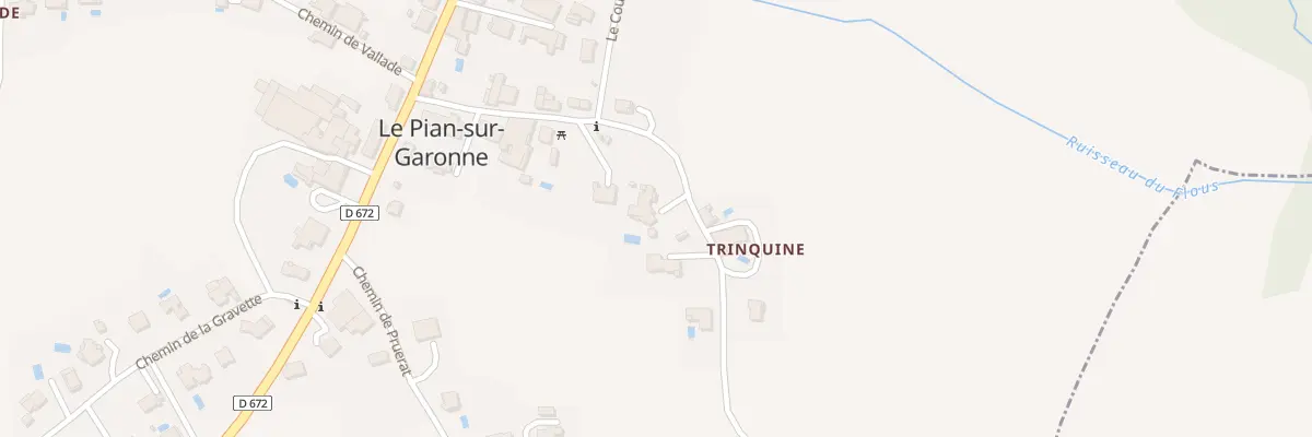 Plan du 16 Che de l’Eglise au Pian-sur-Garonne