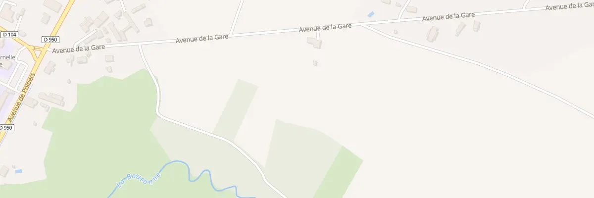 Plan du 19 Av de la Gare à Brioux-sur-Boutonne
