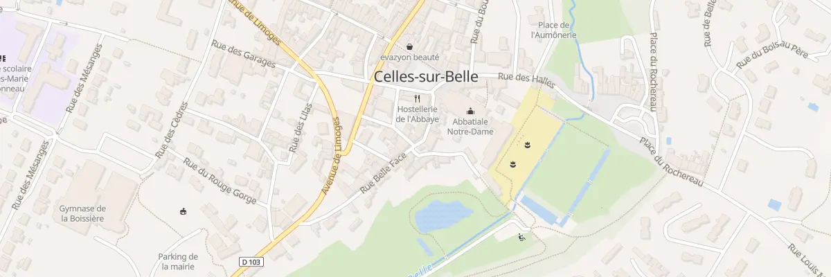 Plan du 10 Rue Belle Face à Celles-sur-Belle
