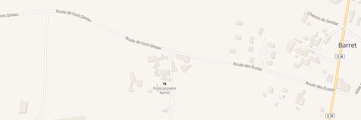 Plan du 27 Rte des Écoles à Barret
