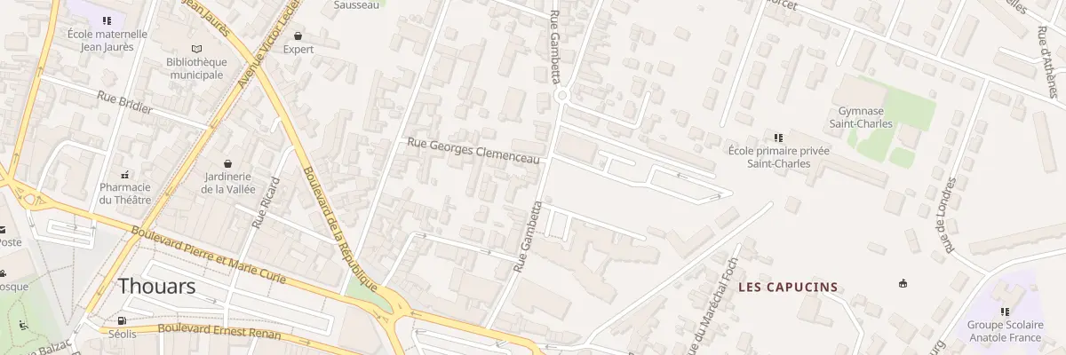 Plan du 19 Rue Gambetta à Thouars