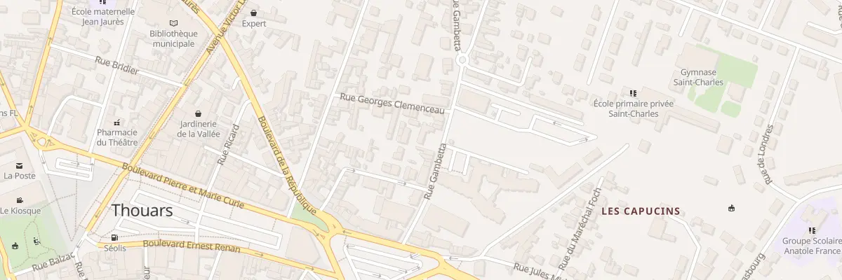 Plan du 15 Rue Gambetta à Thouars