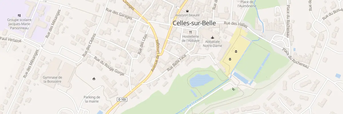 Plan du 20 Rue Belle Face à Celles-sur-Belle