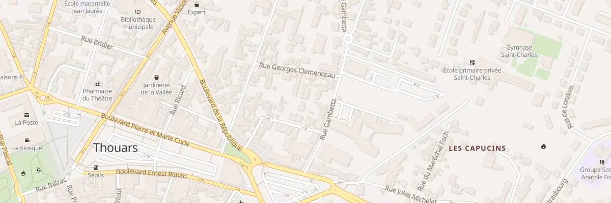 Plan du 13 Rue Gambetta à Thouars