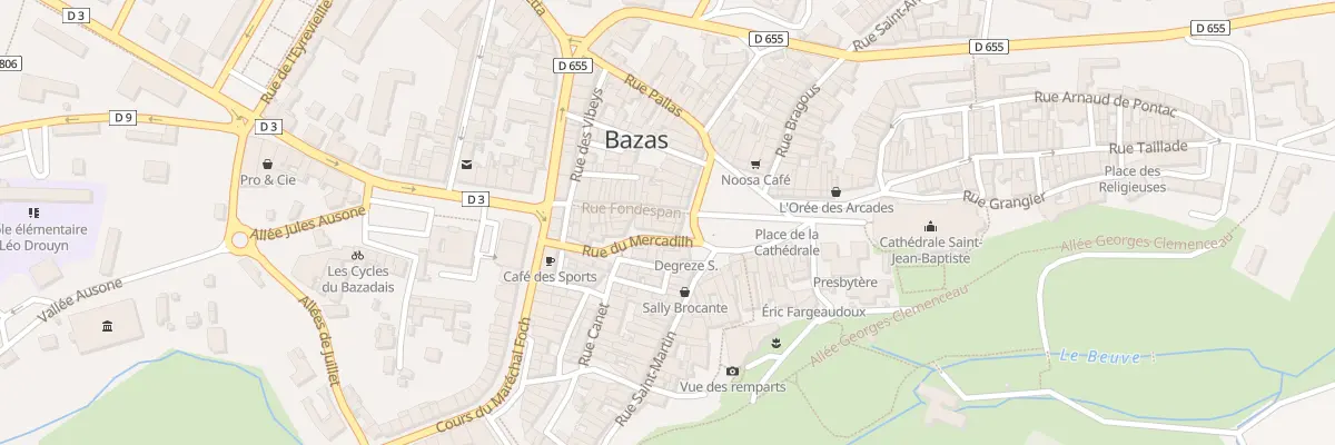 Plan du 1 Rue Mercadilh à Bazas