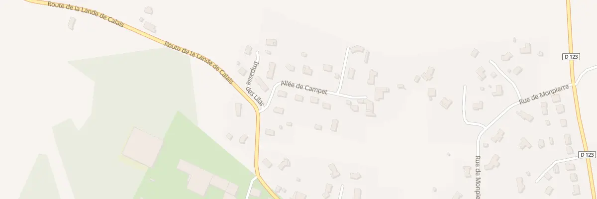 Plan du 14 Campet à Cazats