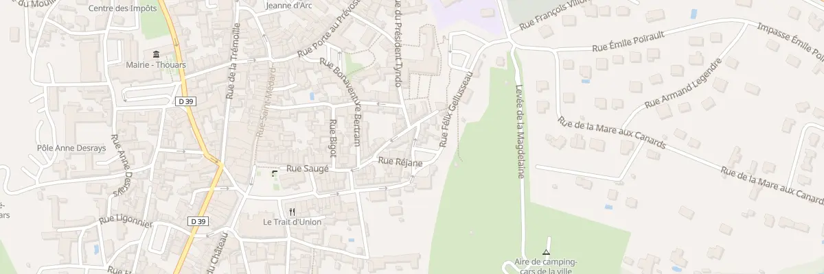 Plan du 10 Rue du Prince de Galles à Thouars