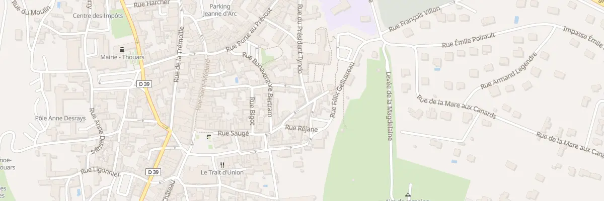 Plan du 1 Rue du Président Tyndo à Thouars