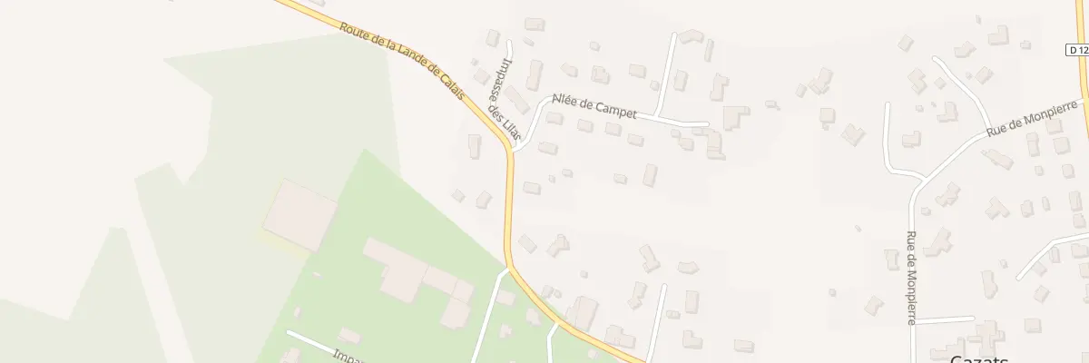 Plan du 12 Benquet à Cazats