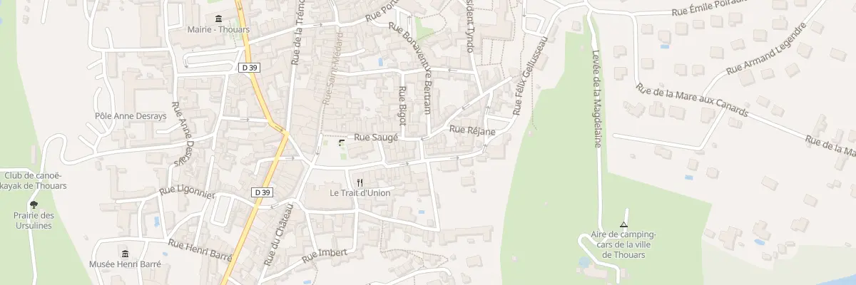 Plan du 3 Pl des Cordeliers à Thouars