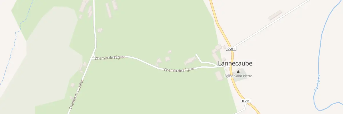 Plan du 1 Che de l’Eglise à Lannecaube