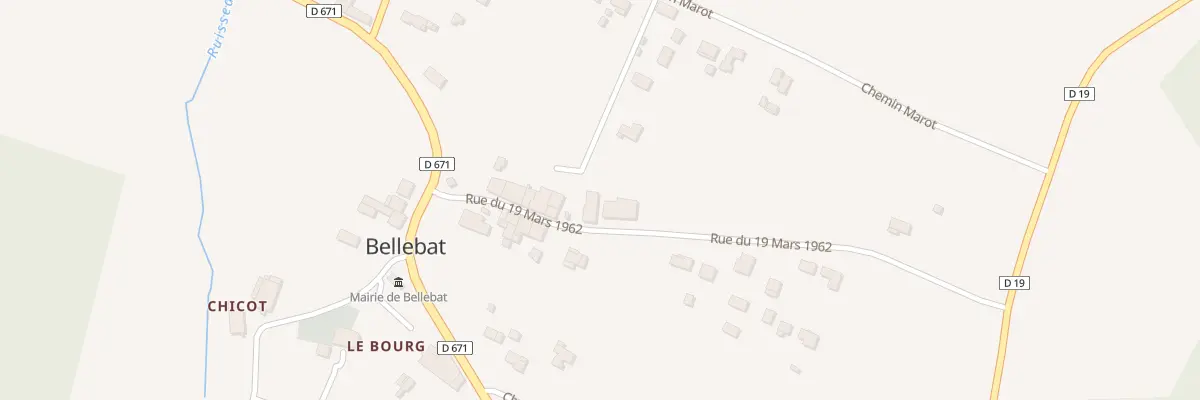 Plan du 12 Rue du 19 Mars 1962 à Bellebat