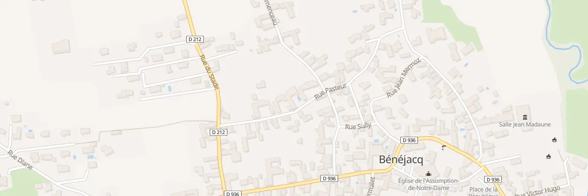 Plan du 9 Rue Pasteur à Bénéjacq