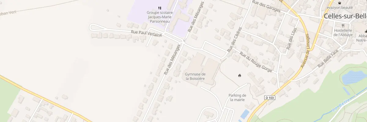Plan du 25 Rue des Mésanges à Celles-sur-Belle