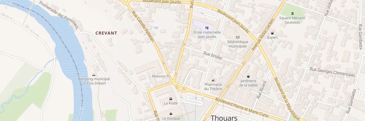 Plan du 14 Rue Jules Guesde à Thouars
