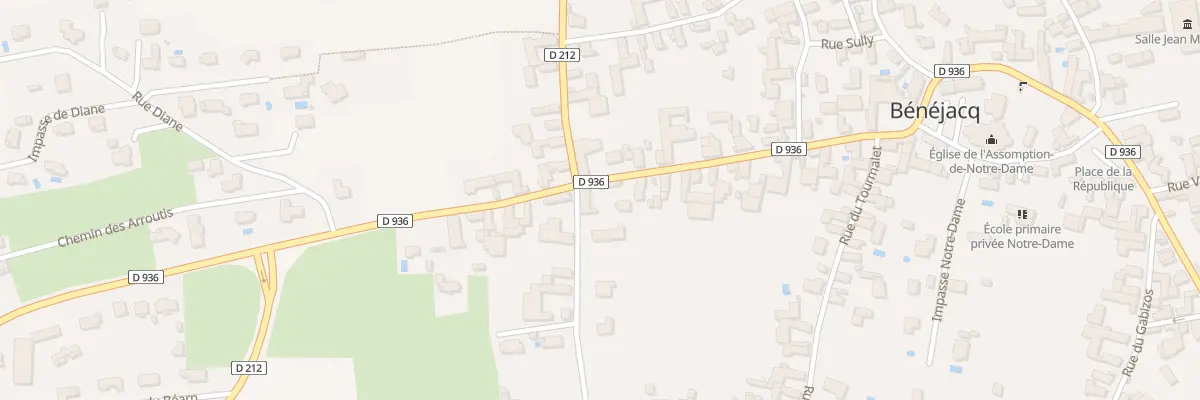 Plan du 85 Rue des Pyrénées à Bénéjacq
