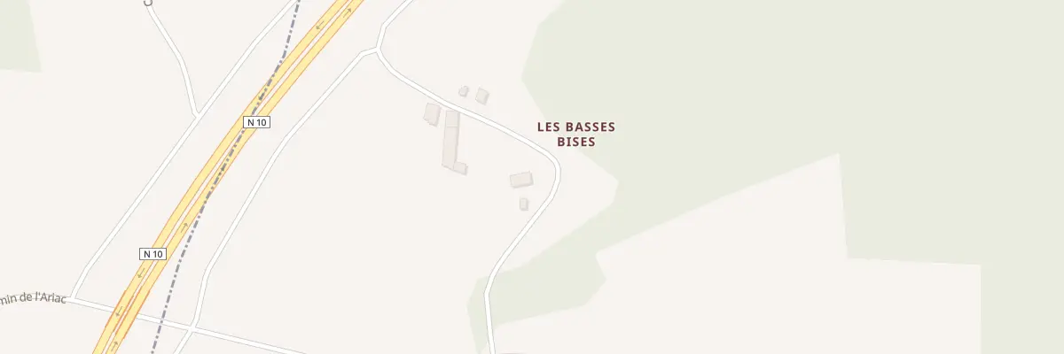Plan du 5036 Les Basses Bises à Bors (Canton de Charente-Sud)